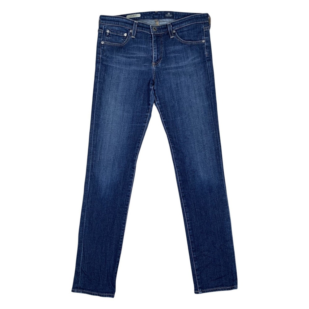 AG Adriano Goldschmied The Stilt Cigarette Jeans Womens 29R Blue Dark Wash Slim